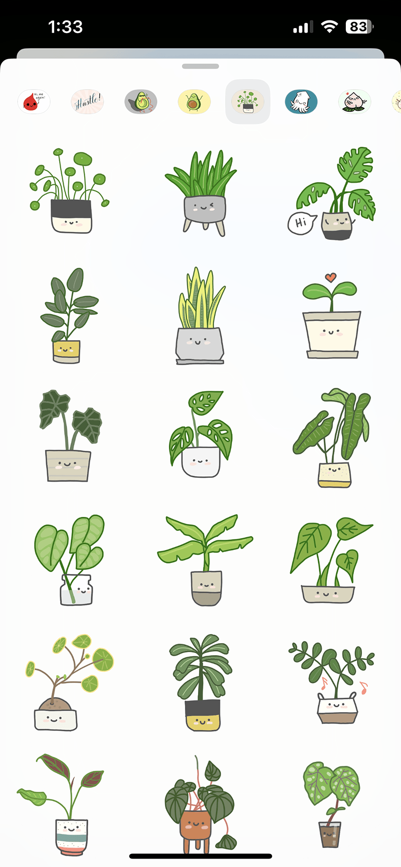 Happy Plant Family Stickers by Adelyn Tam