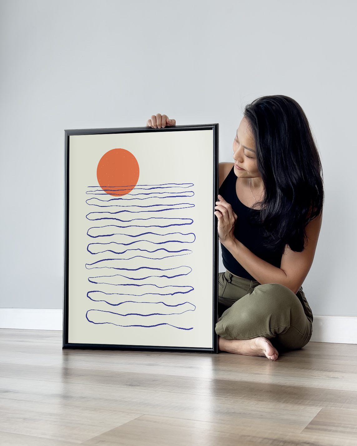 Adelyn Tam and her art print